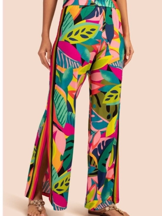 Trina Turk Pants - NWT Trina Turk Rainforest Medium M Wide-Leg Designer Palazzo Pants Floral